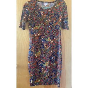 Paisley LulaRoe Julia Dress.  Size S